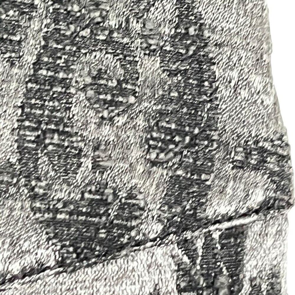 Signe Paris Y2K Whimsigoth Grunge Vintage Flare Texture Womens Pants Silver sz 2 - Picture 7 of 16